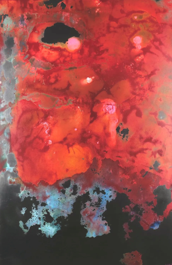 Wesemeyer Kunstwerk 1 Trust me Mischtechnik auf 3 mm Stahlplatte 80x120 cm Ulea Wesemeyer Ste