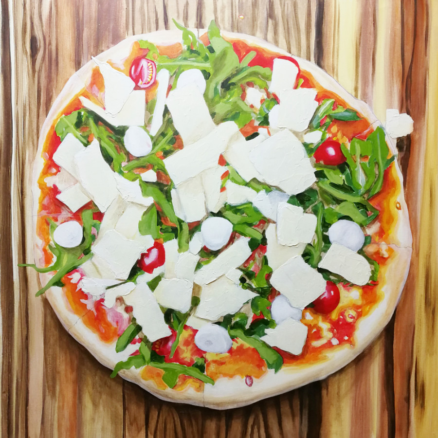 Pizza2 Acryl 100 x 100 cm 2018